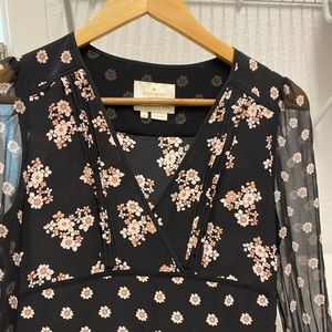 Beautiful Silk poplin KATE SPADE Midi length DRESS Us 0 for petite body shape